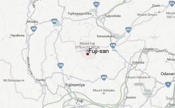 Fuji-san Location Map