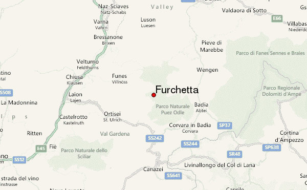 Furchetta Location Map