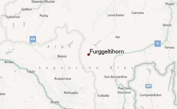 Furggeltihorn Location Map