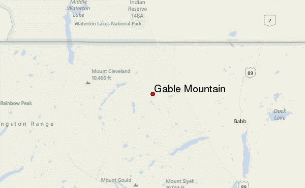 Gable Mountain Location Map