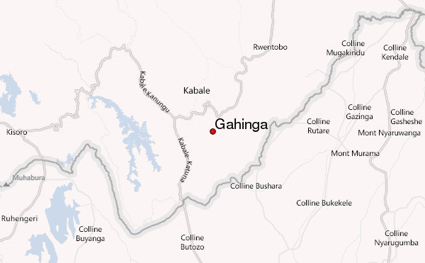 Gahinga Location Map