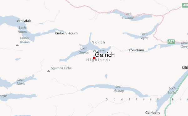 Gairich Location Map