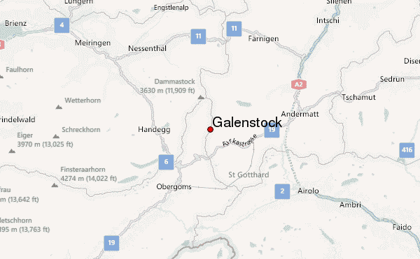 Galenstock Location Map