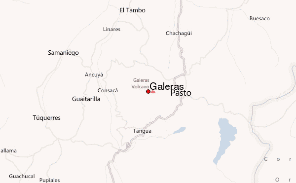 Galeras Location Map