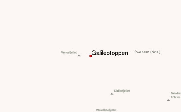 Galileotoppen Location Map