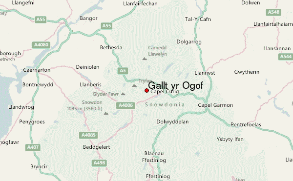 Gallt yr Ogof Location Map