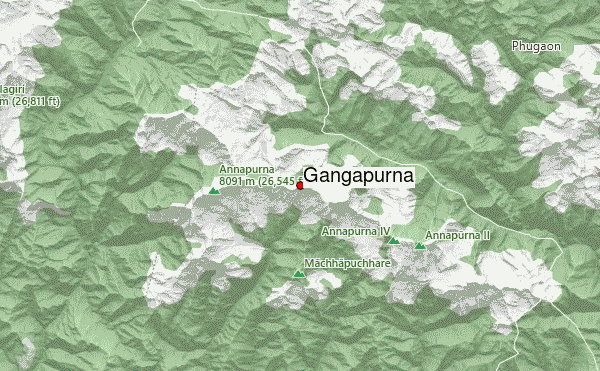 Gangapurna Location Map