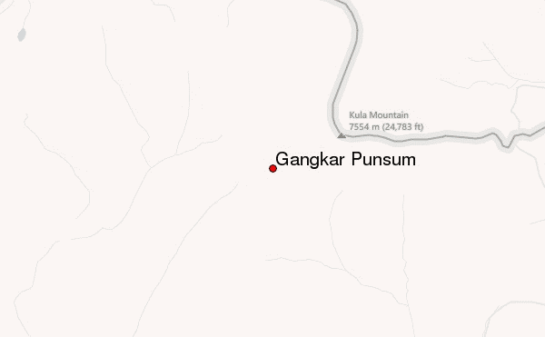 Gangkar Punsum Location Map