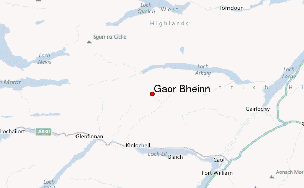 Gaor Bheinn Location Map
