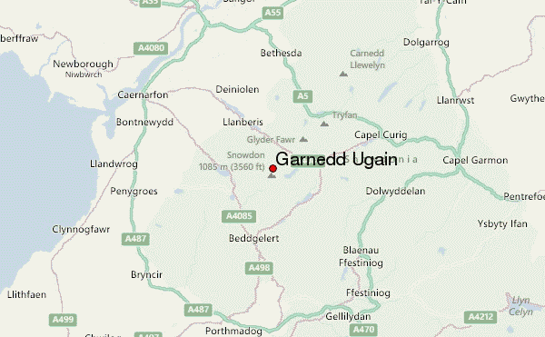 Garnedd Ugain Location Map