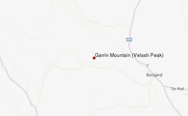 Garrin Mountain (Velash Peak) Location Map