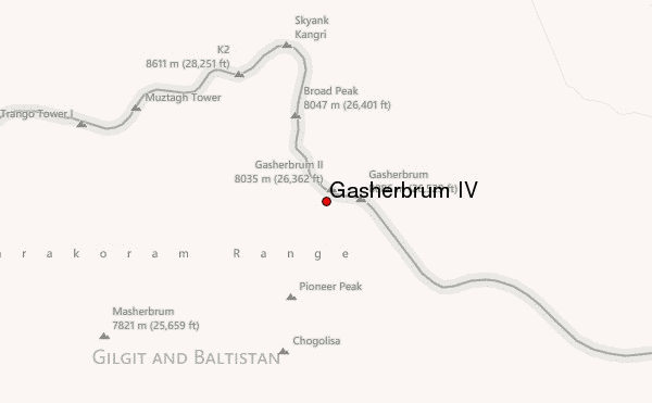Gasherbrum IV Location Map