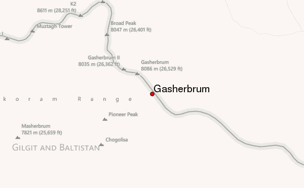 Gasherbrum Location Map