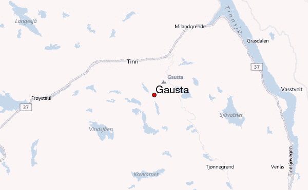 Gausta Location Map