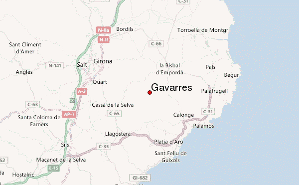 Gavarres Location Map