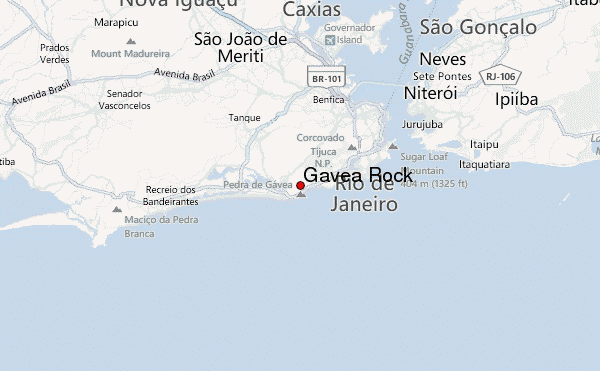 Gavea Rock Location Map