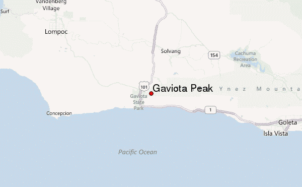 Gaviota Peak Location Map