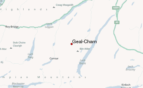 Geal-Chàrn Location Map