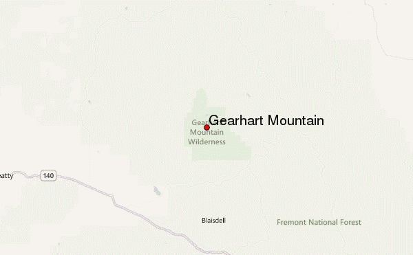 Gearhart Mountain Location Map