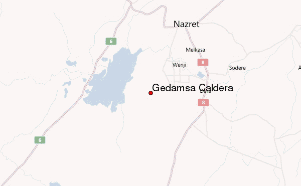 Gedamsa Caldera Location Map