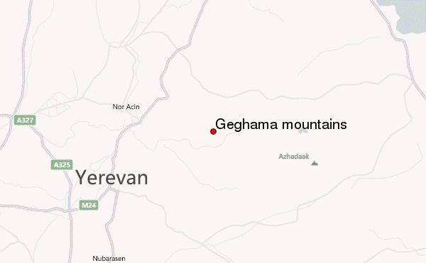 Geghama mountains Location Map