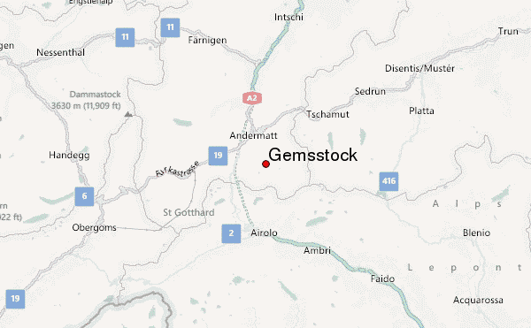 Gemsstock Location Map