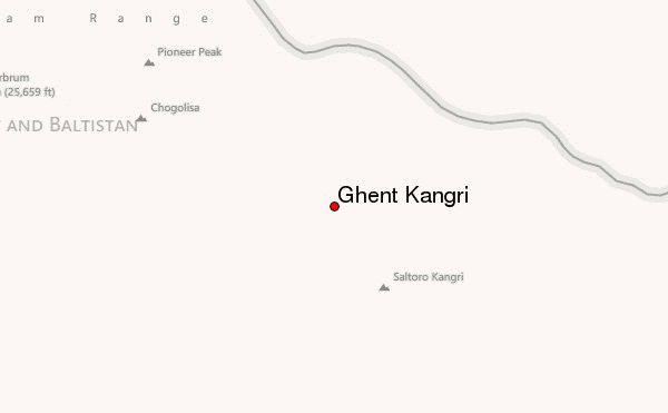 Ghent Kangri Location Map