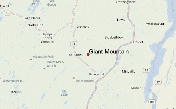 Giant Mountain Location Map