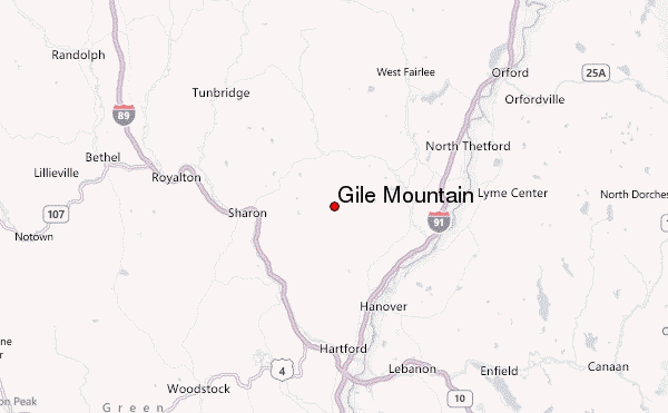 Gile Mountain Location Map