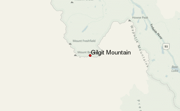 Gilgit Mountain Location Map