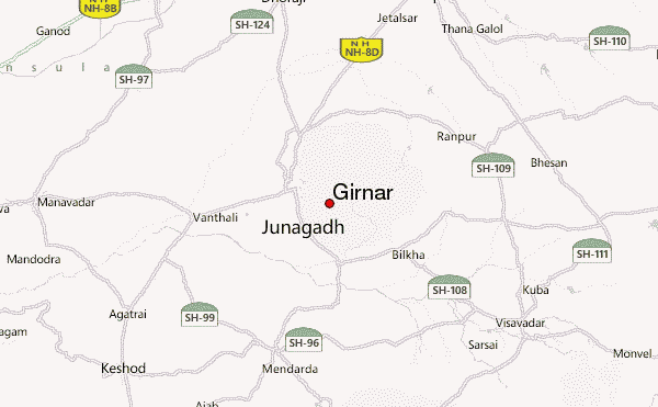 Girnar Peak Location Map
