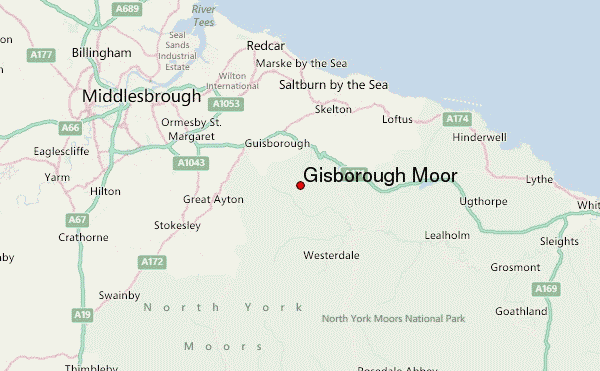 Gisborough Moor Location Map