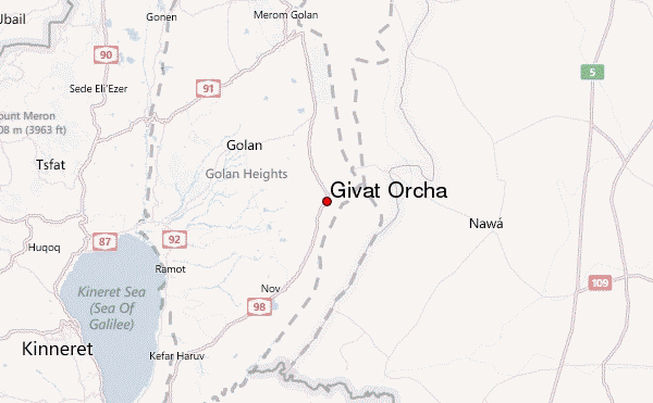 Givat Orcha Location Map