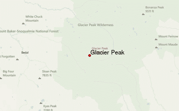 Glacier Peak Location Map