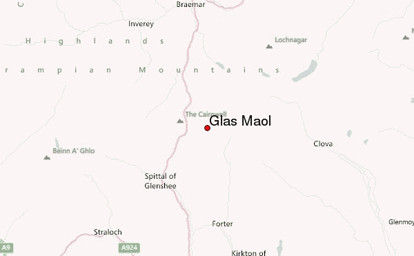 Glas Maol Location Map