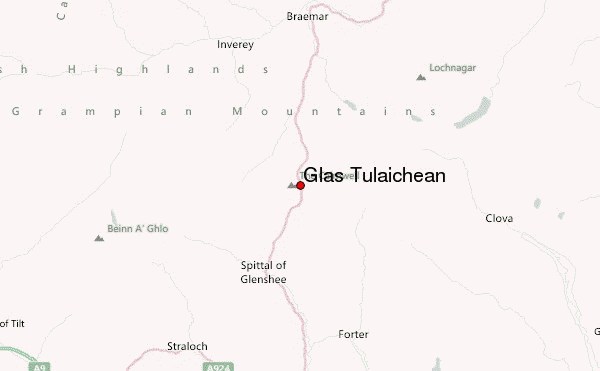 Glas Tulaichean Location Map