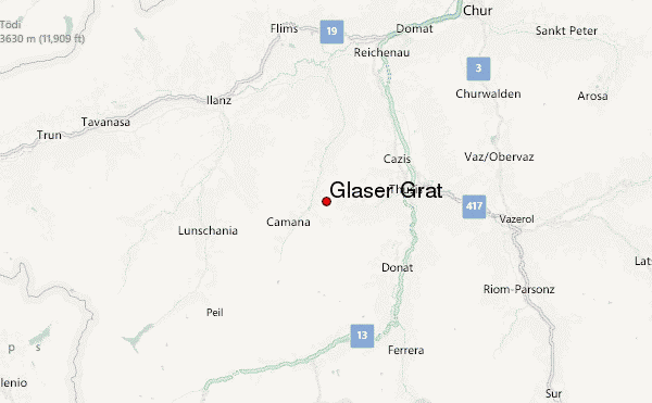 Glaser Grat Location Map