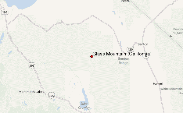Glass Mountain (California) Location Map