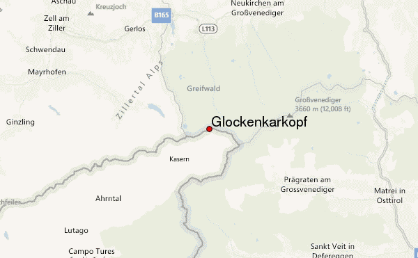 Glockenkarkopf Location Map