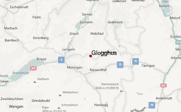 Glogghüs Location Map