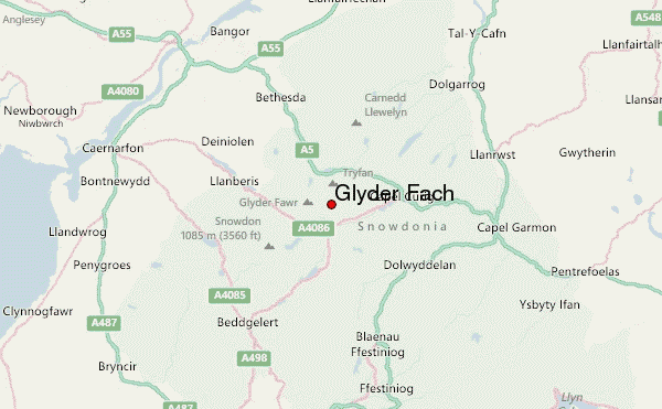 Glyder Fach Location Map
