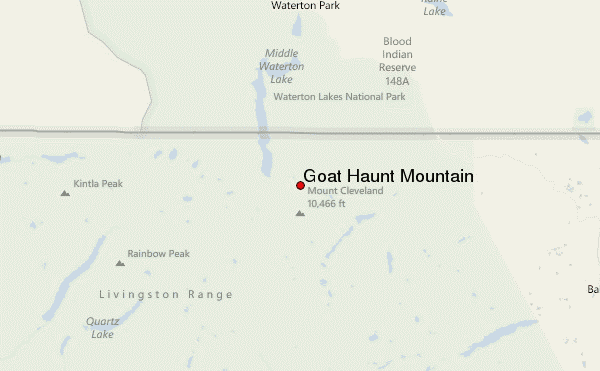 Goat Haunt Mountain Location Map