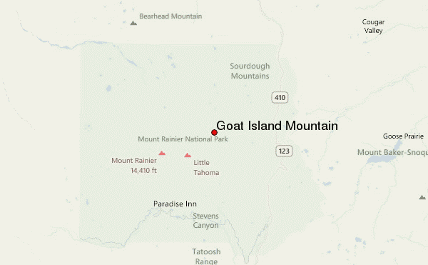 Goat Island Mountain Location Map