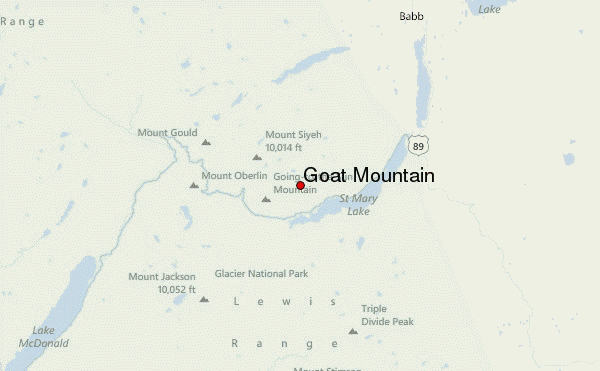 Goat Mountain Location Map