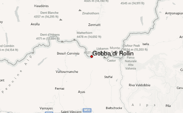 Gobba di Rollin Location Map