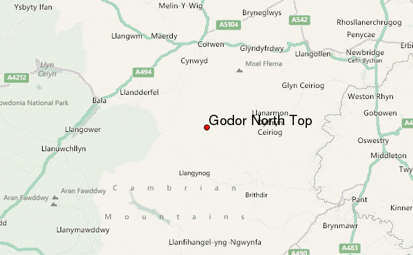 Godor North Top Location Map
