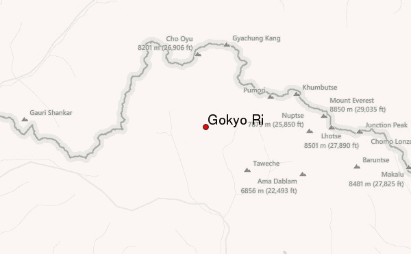 Gokyo Ri Location Map