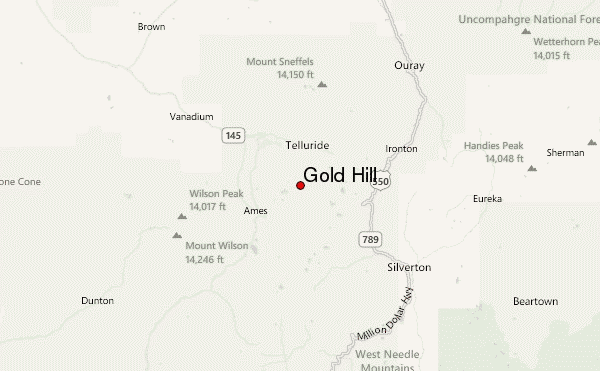 Gold Hill Location Map