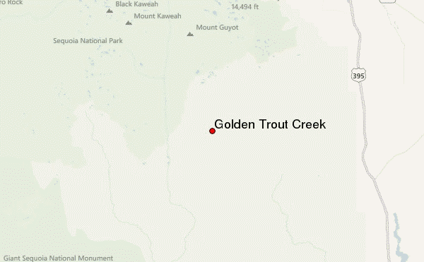 Golden Trout Creek Location Map