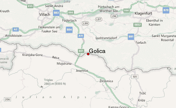 Golica Location Map